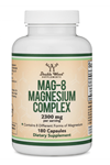 Double Wood Magnesium MAG-8 Complex 180 Capsules (436mg Elemental Magnesium Provided by 2,300mg of Eight Different Forms of Magnesium) Provides 100% Daily Recommended Value of Magnesium.3537
