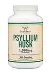 Double Wood Psyllium Husk (240 Capsul 1,500mg Per Serving) Natural and Soluble Fiber for Maintaining Regularity 3537