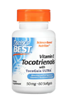 Doctor's Best, Vitamin E Tocotrienols with TocoGaia Ultra, 50 mg, 60 Softgels 3740