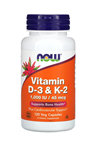NOW Foods, Vitamin D-3 & K-2, 120 Veg Capsules.USA.3532