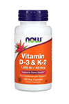 NOW Foods, Vitamin D-3 & K-2, 120 Veg Capsules.USA.3632