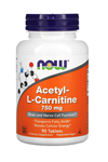 NOW Foods, Acetyl-L Carnitine, 750 mg, 90 Tablets.3541