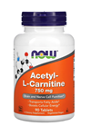 NOW Foods, Acetyl-L Carnitine, 750 mg, 90 Tablets.3641