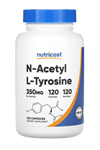 Nutricost N-Acetyl L-Tyrosine (NALT) 350mg, 120 Capsules. TR YETKİLİ SATICISI.3530