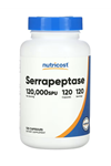 Nutricost Serrapeptase 120,000 SPU, 120 Capsules - Vegetarian. TR YETKİLİ SATICISI 3636