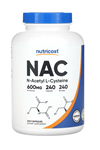 Nutricost N-Acetyl L-Cysteine (NAC) 600mg, 240 Vegetarian Capsules.TR YETKİLİ SATICISI.3546