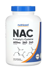 Nutricost N-Acetyl L-Cysteine (NAC) 600mg, 240 Vegetarian Capsules.TR YETKİLİ SATICISI.3646