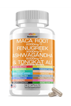 Stamiron Maca Root 2000mg Fenugreek 3000mg Ashwagandha 5000mg Tongkat Ali, Dong Quai, Black Cohosh Root, Ginkgo Biloba, L Arginine, L-Citrulline Made in USA.3747