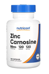 Nutricost Zinc Carnosine 86mg, 120 Capsules - Non-GMO, Gluten Free.TR YETKİLİ SATICISI.3537
