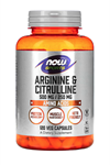 NOW Foods, Sports, Arginine & Citrulline, 750mg 120 Veg Capsules 3640