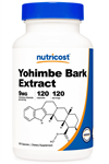 Nutricost Yohımbe Bark Extract 450mg (9mg Yohimbine Alkaloids), 120 Capsules - Extra Strength.USA Version.3533