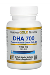 California Gold Nutrition DHA 700 Fish Oil, Concentrated Fish Oil, Triglyceride Form 30 Softgel. USA.3519
