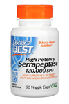 Doctor's Best, High Potency Serrapeptase, 120,000 SPU, 90 Veggie Capsul.USA.3852