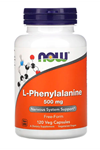 NOW Foods, L-Phenylalanine, 500 mg, 120 Veg Capsules.USA MENŞEİ.3537