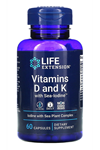 Life Extension Vitamins D and K with Sea-Iodine 60 Capsul.3540