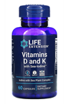 LIFE Nutrıtion Vitamins D and K with Sea-Iodine 60 Capsul.Usa Menşei.OZELSPORCUGIDALARIN'DAN 3640