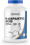 Nutricost DAA D-Aspartic Acid Capsules (180 Capsules) (3000mg Serving) 3733