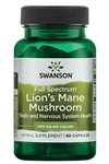 Swanson Full Spectrum Lion's Mane Mushroom 500mg 60 Capsul. USA Version 3532