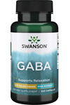 Swanson Premium  GABA   High Potency 500mg 100 Capsul. USA Version.3532