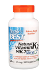 Doctor's Best, Natural Vitamin K2 MK-7 with MenaQ7, 45 mcg, 180 Veggie Capsul.USA.3547