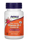 Now Foods  High Potency Vitamin D-3  (5,000 IU)  240 Softgels.Usa Menşei.OZELSPORCUGIDALARIN'DAN .3634