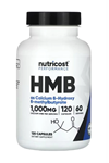 Nutricost HMB (Beta-Hydroxy Beta-Methylbutyrate) 1000mg (120 Capsules) USA.3632