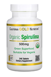 California Gold Nutrition  Organic Spirulina  USDA Organic  500mg  240 Tablet.Usa Menşei.3633