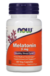 Now Melatonin, 3 mg, 60 Veg Capsul. USA.3523