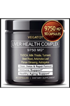 VEGATOT Liver Health Complex Formula 9,750MG  High Potency with TUDCA  Milk Thistle, Beet Root, Artichoke Leaf, Panax Ginseng, Astragalus, Tumeric - Clean & Detox Formula.90 Capsul. Usa Amazon Best 3538