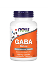 NOW FOODS GABA  750 mg  100  Veg Capsul  USA MENŞEİ. 3532