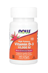 NOW Foods, Vitamin D-3, 250 mcg (10,000 IU), 240 Softgels. USA Menşei 3738