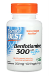 Doctor's Best, Benfotiamine with BenfoPure, 300 mg, 60 Veggie Caps. USA.3639