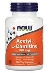 NOW Acetyl-L-Carnitine  500 mg  100 Veg Capsul. USA.3541