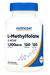 Nutricost, L-MethylFolate, 1,000 mcg, 120 Capsules. TR TEK YETKİLİ SATICISINDAN.3633