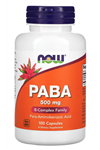 Now Foods, PABA, 500 mg, 100 Capsules. USA Menşei. 3629