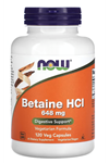 NOW Betaine HCL 648 mg 120 Veggie Capsul. USA Menşei.OZELSPORCUGIDALARIN'DAN 3636