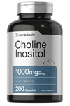 Horbaach Choline Inositol 1000mg 200 Capsules Non-GMO, Gluten Free