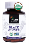 INCAS USDA Organic Thai Black Ginger for Men 500mg  120 Vegan Capsul Non GMO Verified  First & Only Organic Certified Kaempferia Parviflora Thai Ginseng