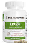 Real Mushrooms L-Ergothioneine, Golden Oyster Mushroom Extract 60ct Longevity, Immune Support Brain Supplement Blend with Beta Glucan - Organic, Vegan.Made ın Usa