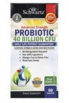 BioSchwartz, Advanced Strength Probiotic, 40 Billion CFU, 60 Capsules.Made ın Usa