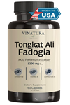 VINATURA Tongkat Alı & Fadogia Agrestis - 1200mg, L-Citrulline and L-Arginine, 60 Capsul.Made ın Usa