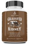 Ancestral Supplements Grass Fed Beef Kidney, 3000mg, DAO Enzyme  Support for Urinary and Histamine Health, Selenium, B12, Non GMO, 180 Capsul.Made ın Usa