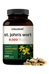 NatureBell St Johns Wort  240 Capsul, 15:1 Herbal Extract, North American Harvest, Rich in Hypericin – Positive Mood Support