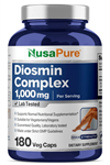 NusaPure Diosmin Complex 1,000mg per Serving 180 Veggie Caps (Non-GMO, Vegan) Citrus Aurantium.Made ın Usa